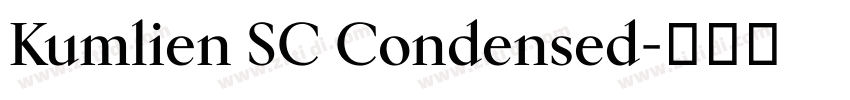 Kumlien SC Condensed字体转换